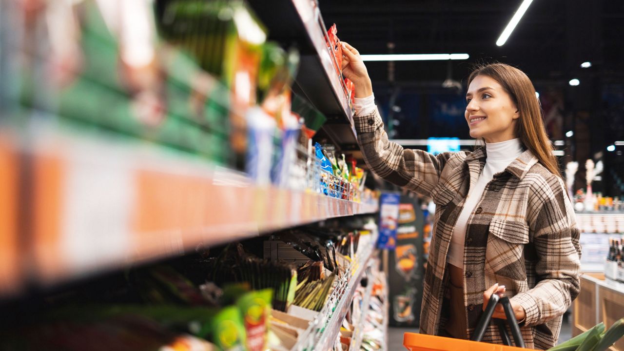 A woman in the supermarket