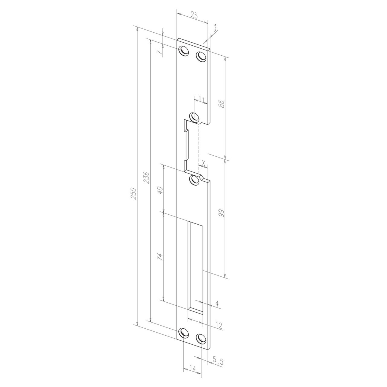 Image: Frontale 021 disegno con quote