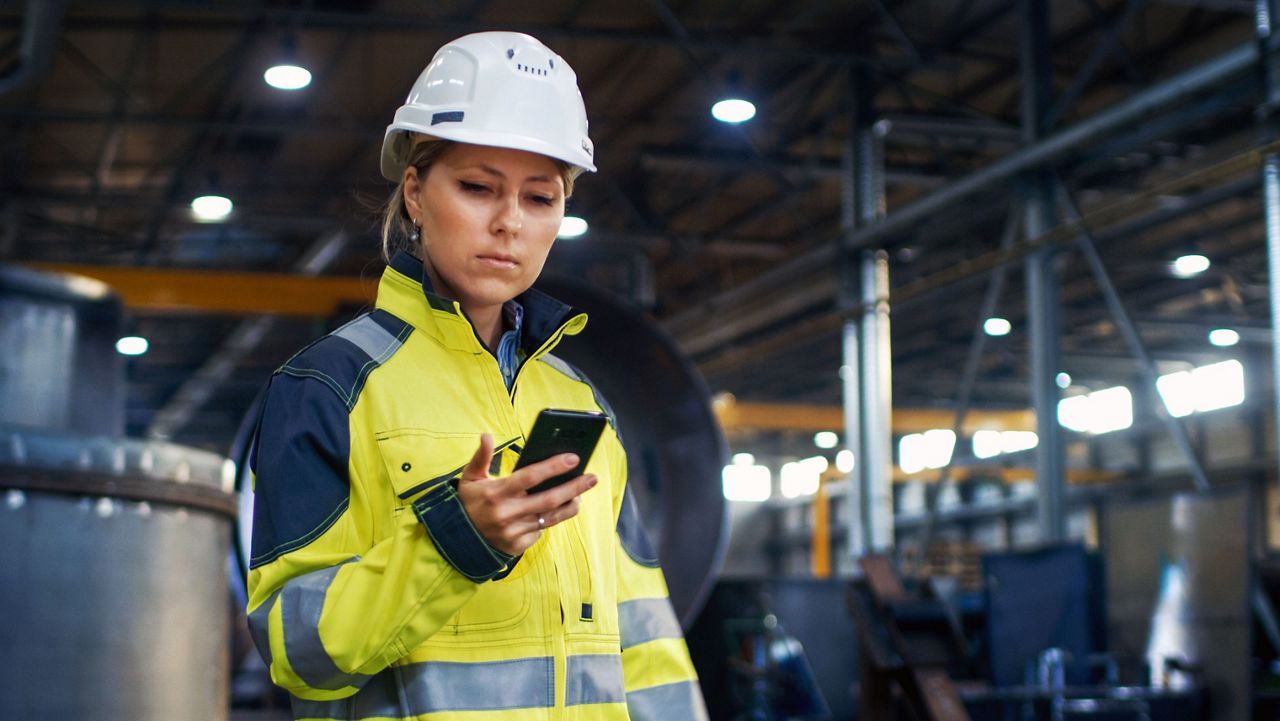 A woman at the factory