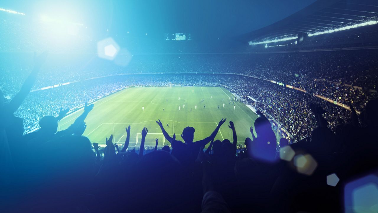A football stadium