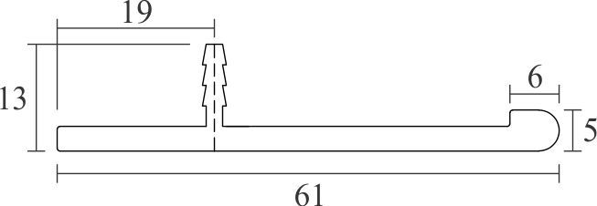 Image: Enox Aluminium Edge Profile EAPS-139 – aluminium handle edge profile