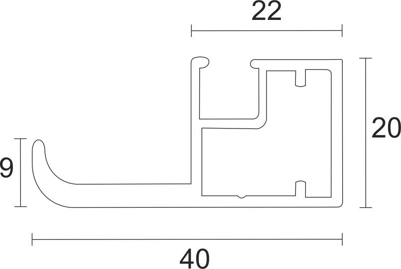 Image: Enox Aluminium Frame Profile EAPS-061 – sleek ALU/SS framing profile