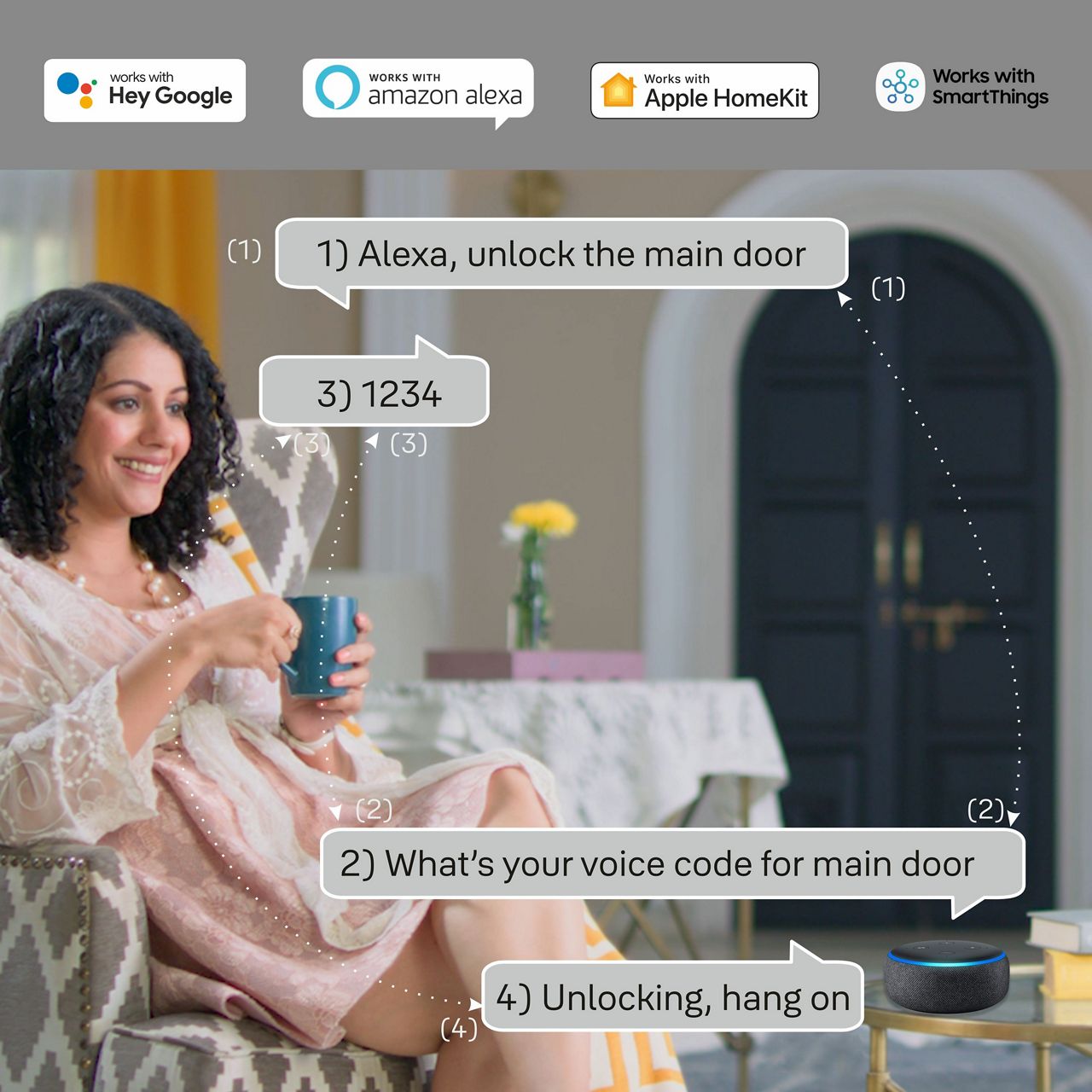 Image: YDM7116A comes in three elegant colours – Matt Black, Champagne Gold and Red Bronze along with an advanced fingerprint scanner as well as a keypad. 