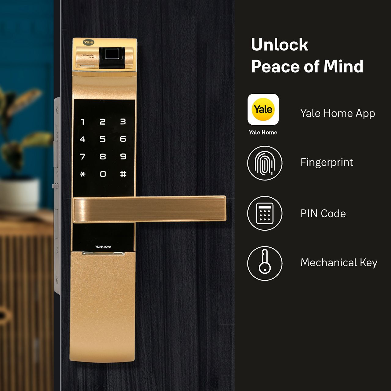 Image: YDM4109A comes with a voice guide feature that provides the status of the lock and details on how to personalise each feature and mode to suit the convenience of the user.