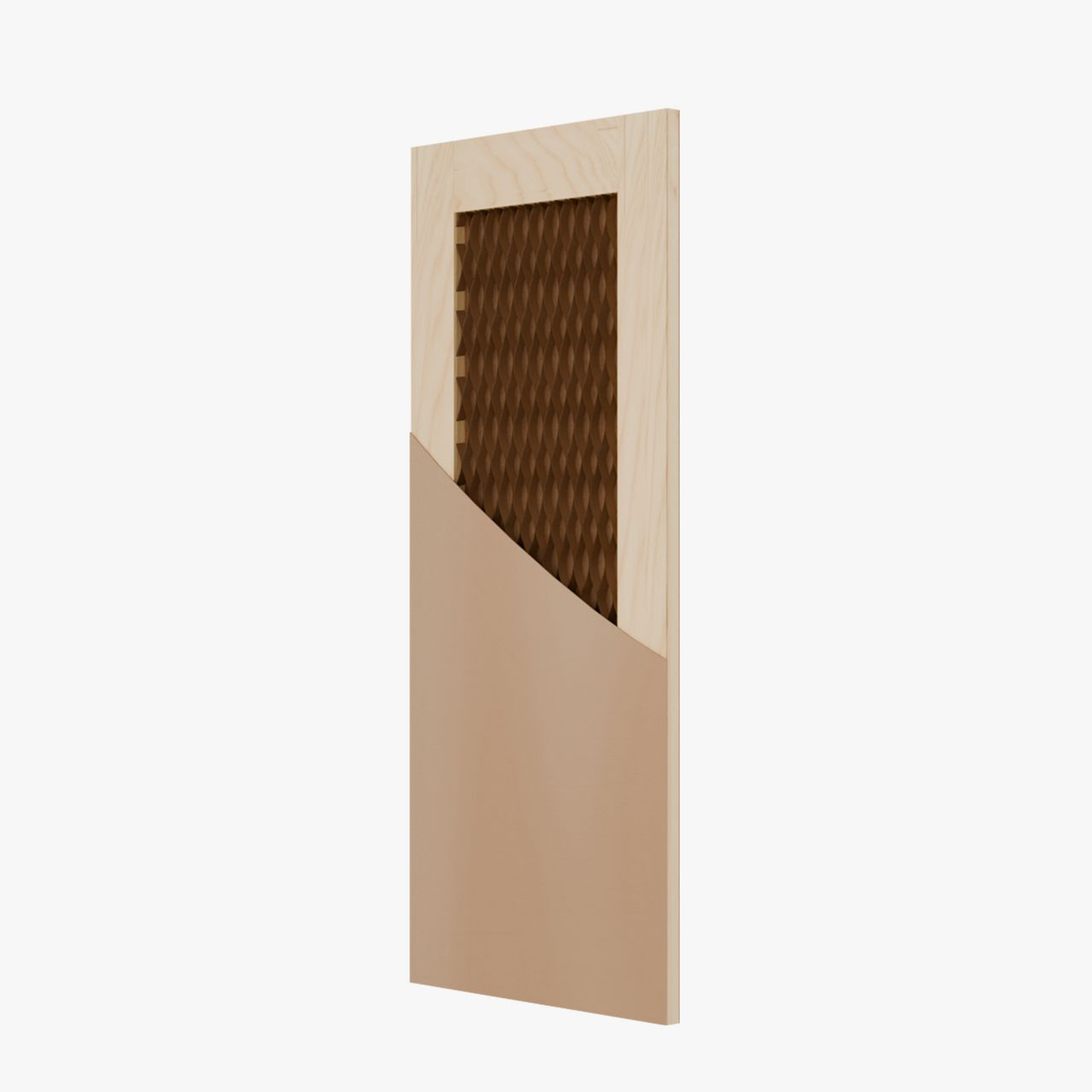 A semi solid flush panel door with a 110mm internal frame