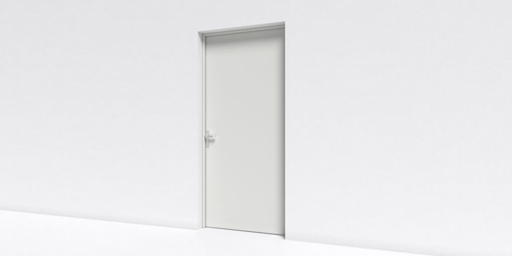 Vue extérieure objet BIM porte blindée d'appartement