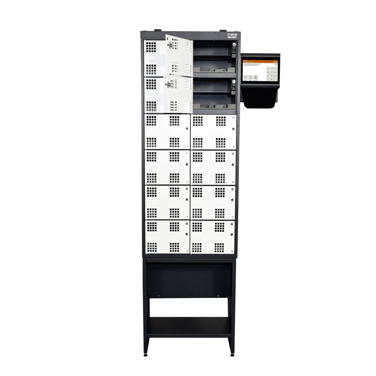 Traka modular lockers doors opened