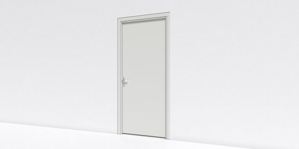 Vue extérieure objet BIM porte blindée d'appartement