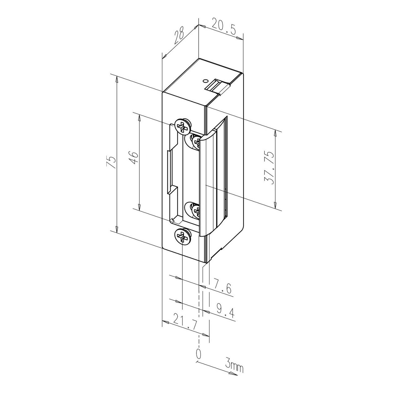 Image: Incontro elettrico fittizio 1410 disegno con quote