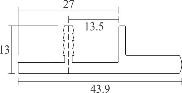 Image: Enox Aluminium Edge Profile EAPS-140 – aluminium edge profile with handle