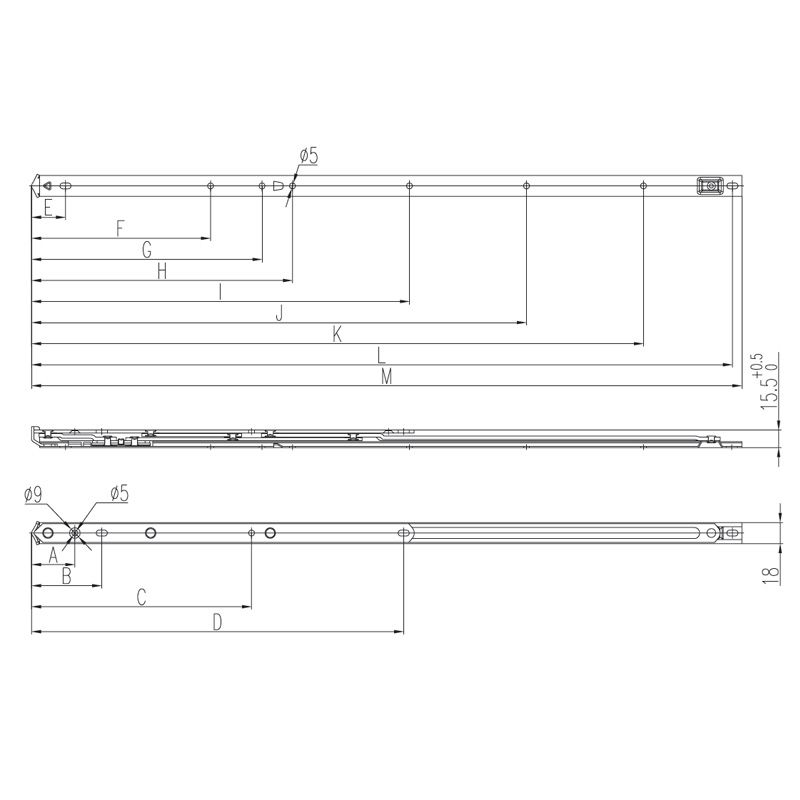 Image: 18mm Double Pivots Friction Hinge for Side-Hung Window Picture 2
