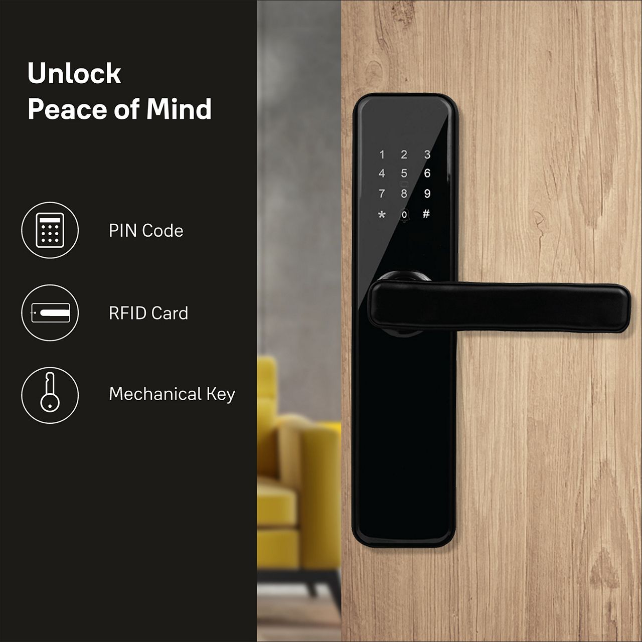 The Yale YDME50 Pro smart lock is a smart and extremely convenient solutions for your home. You can have all the various access option to enter your home either via our new card, personalized PIN code.