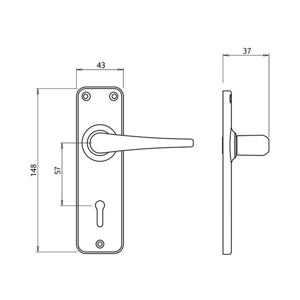 Image: 2 Lever Lockset