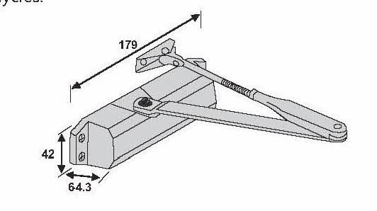 Image: Enox Overhead Door Closer TS-780 – compact overhead closer for smooth operation