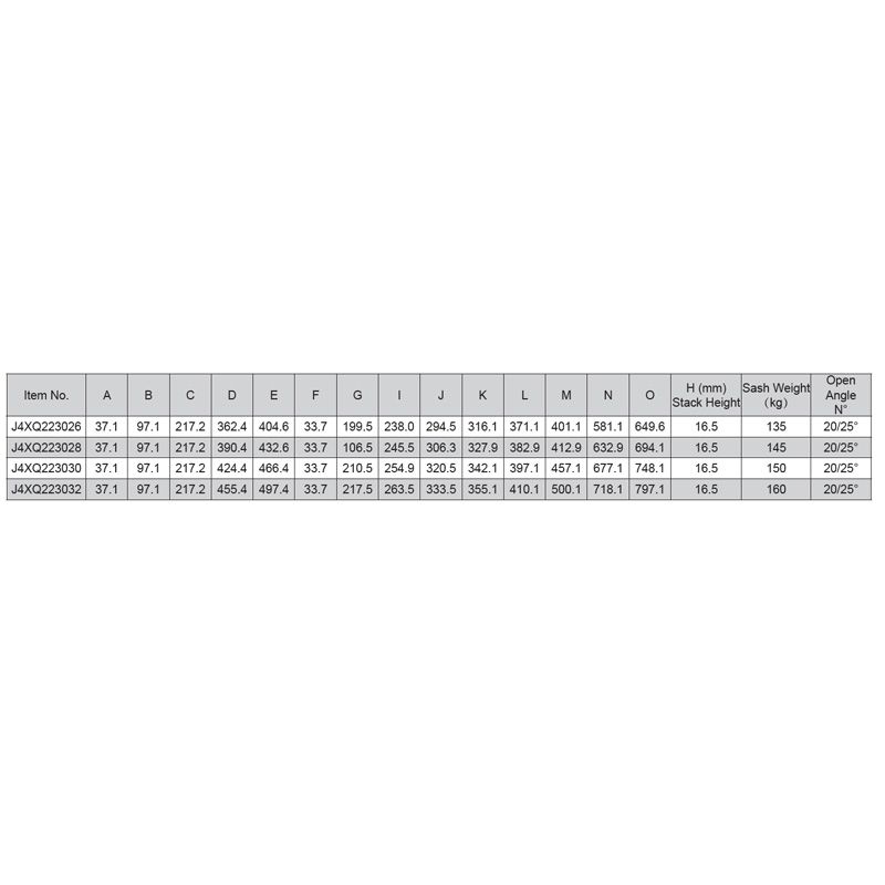 Image: 22mm Heavy Duty Double Pivots Friction Hinge for Top-Hung Window (7 arms) Picture 1