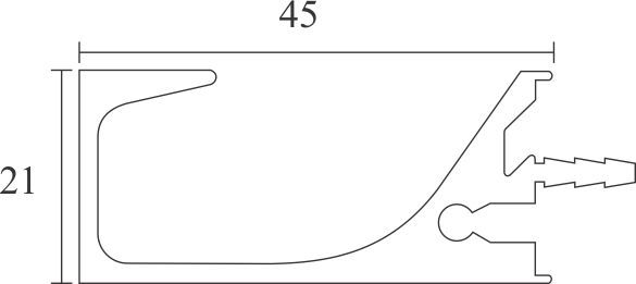 Image: Enox Aluminium Handle Profile EAPS-024 – sleek aluminium handle design