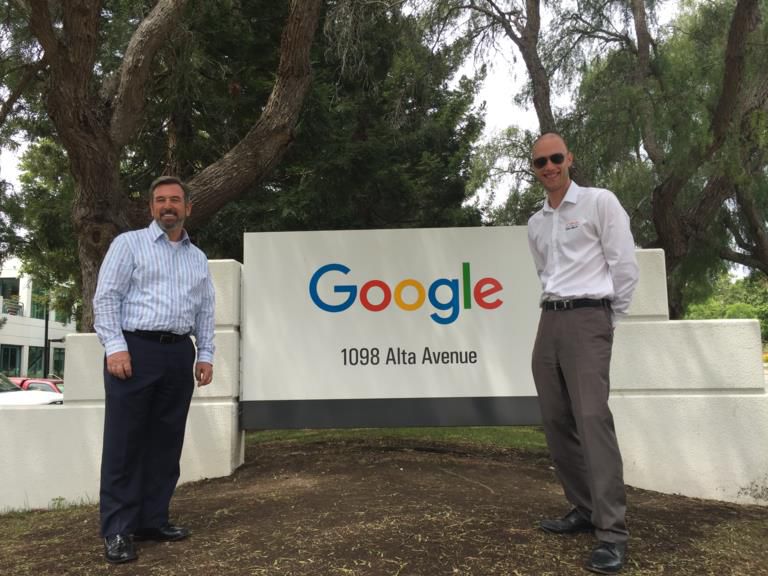 Craig and colleague Ken Ousey at one of the first meetings with Google.