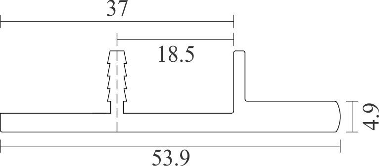 Image: Enox Aluminium Edge Profile EAPS-142 – aluminium edge profile with handle (ALU/SS/RAW finish)