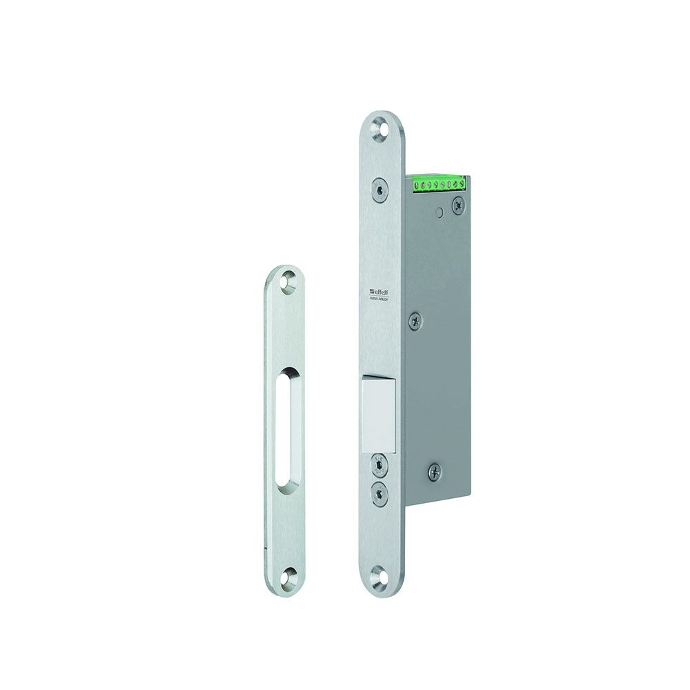 eff eff electric strike installed on metal door for secure access control