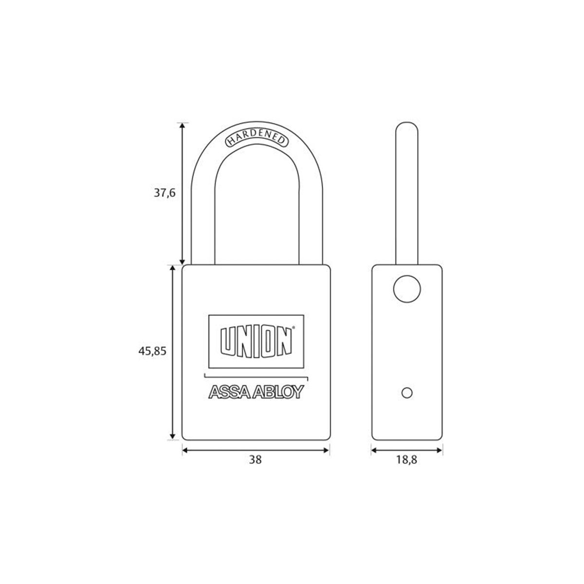 Image: 38mm Aluminium Lockout Padlock