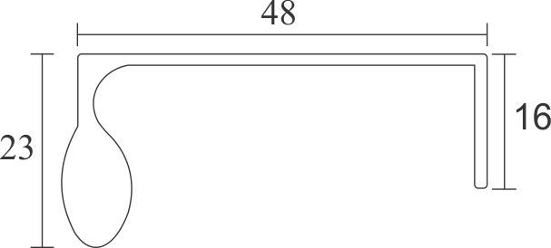 Image: Enox Aluminium Handle Profile EAPS-023 – sleek aluminium handle profile