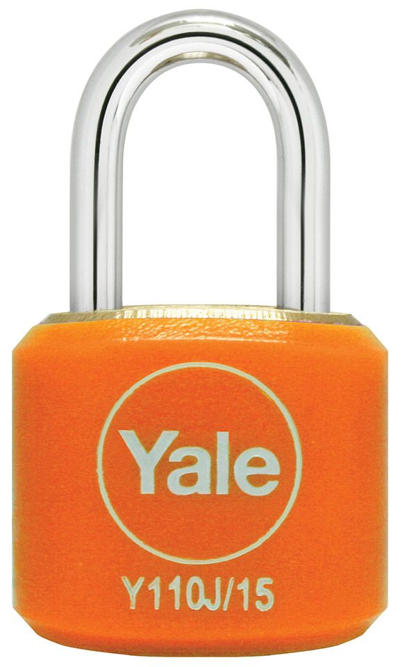 Image: 3c9ae-yale-y110j151112-indoor-brass-padlock-orange