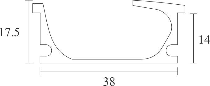 Image: Enox Aluminium Handle Profile EAPS-028 – sleek aluminium handle profile in ALU/SS finish