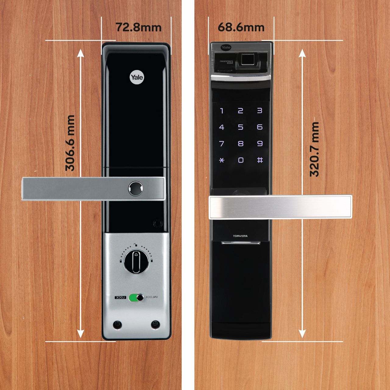 YDM4109A comes with a voice guide feature that provides the status of the lock and details on how to personalise each feature and mode to suit the convenience of the user