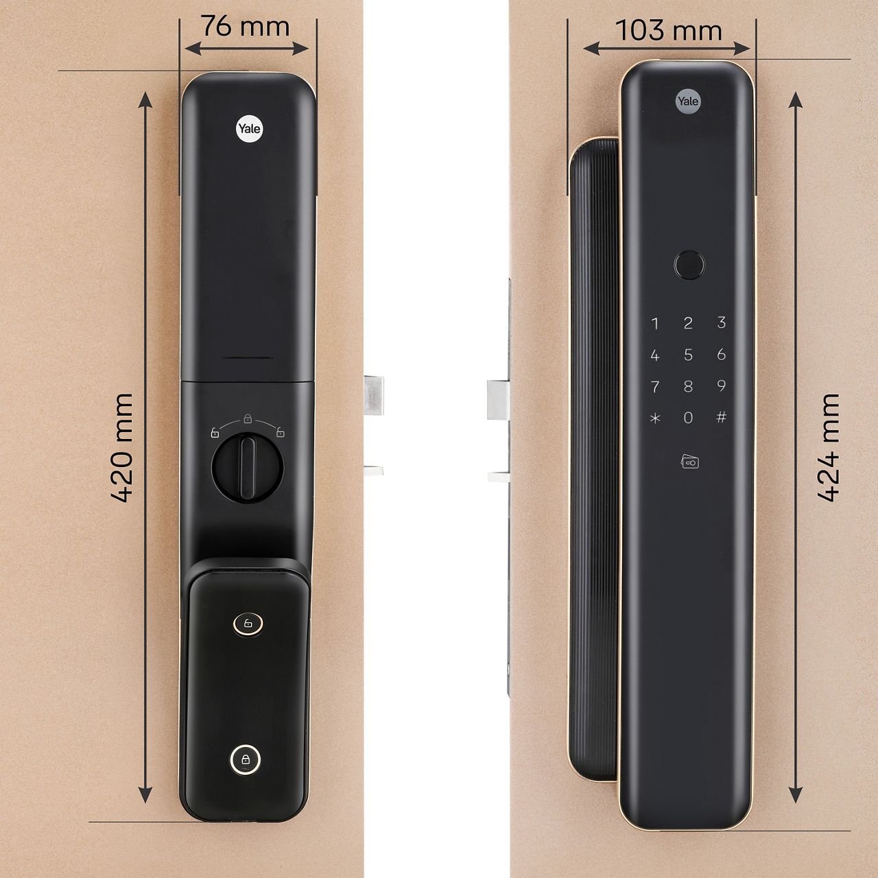 Yale Luna Pro is a cutting-edge smart lock that revolutionizes entrance security. Embracing an exclusive off-centred design, this lock ensures maximum safety while eliminating any risk of finger-pinching incidents.