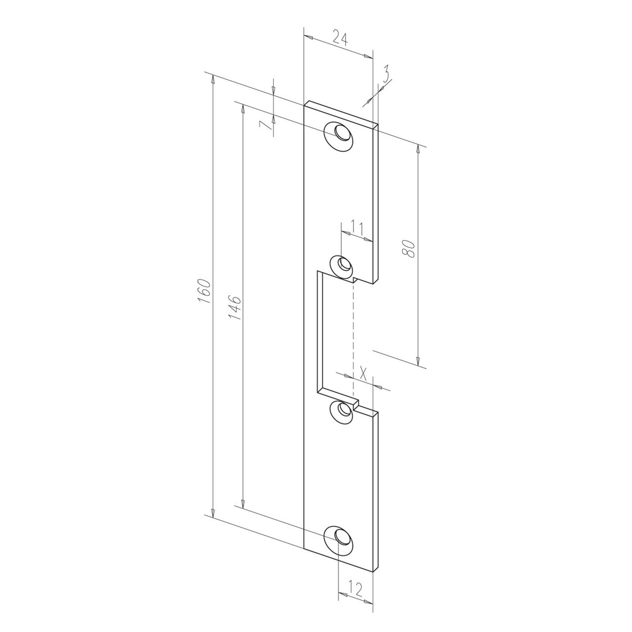 Image: Frontale 403 disegno con quote