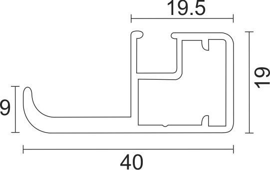 Image: Enox Aluminium Frame Profile EAPS-058 – aluminium framing profile in ALU / SS finish
