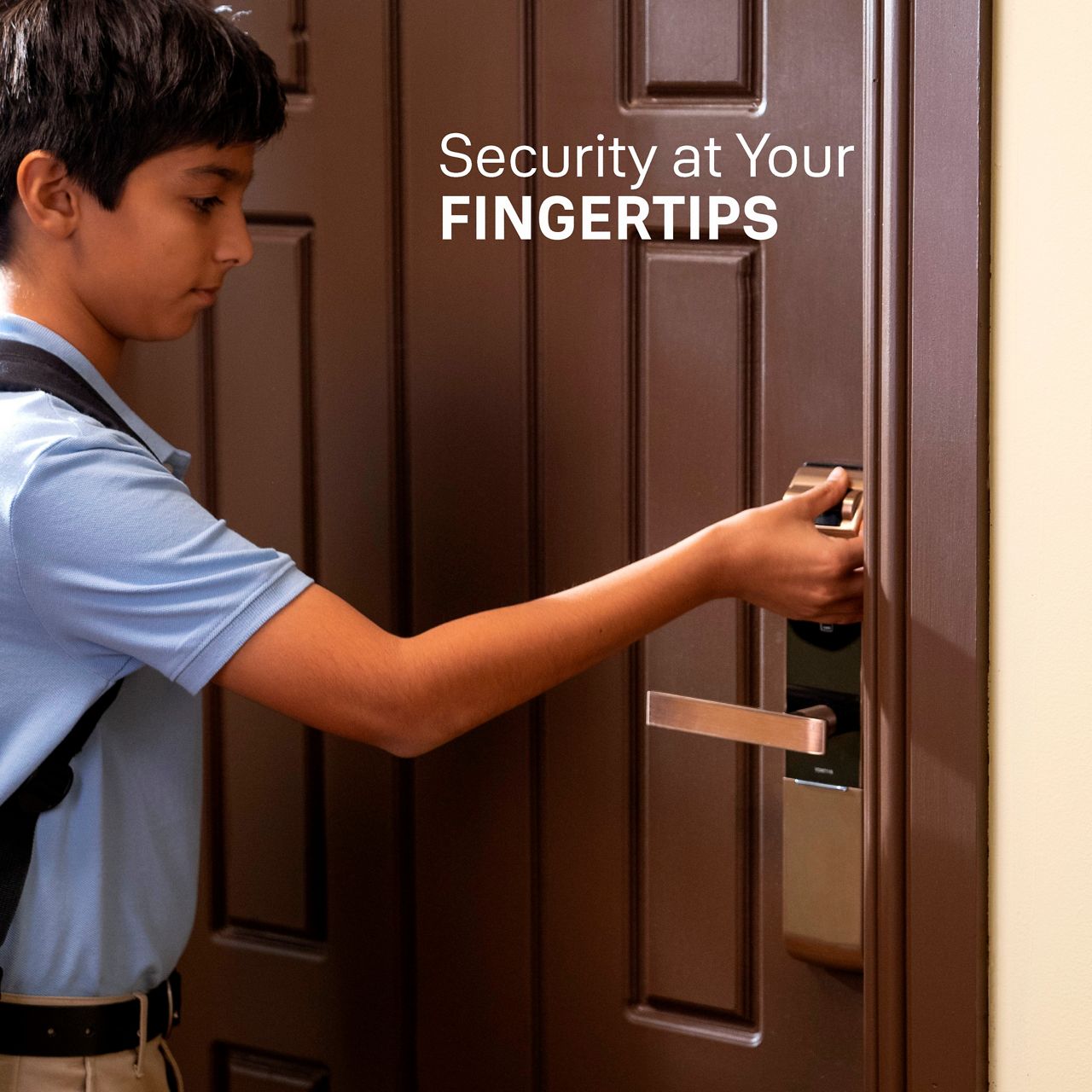 Image: YDM7116A comes in three elegant colours – Matt Black, Champagne Gold and Red Bronze along with an advanced fingerprint scanner as well as a keypad. 