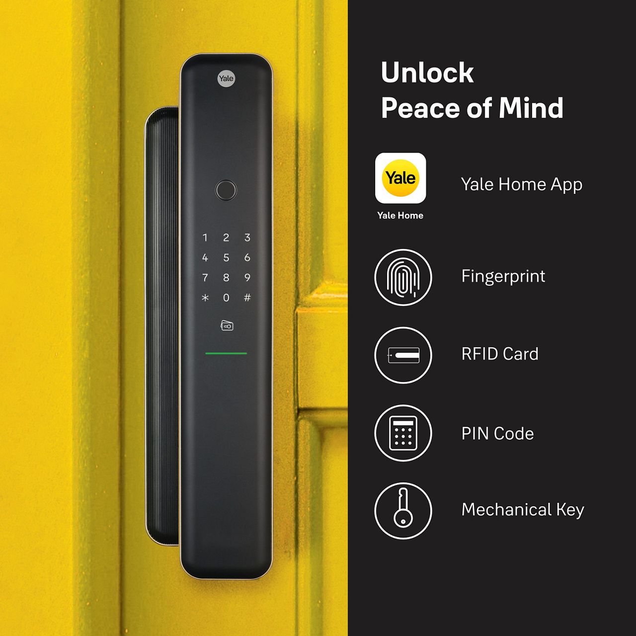 Yale Luna Pro is a cutting-edge smart lock that revolutionizes entrance security. Embracing an exclusive off-centred design, this lock ensures maximum safety while eliminating any risk of finger-pinching incidents.