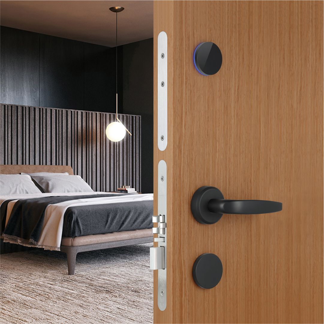 Celestia data-on-card RFID lockset with SUS 304 handle and deadbolt by ASSA ABLOY