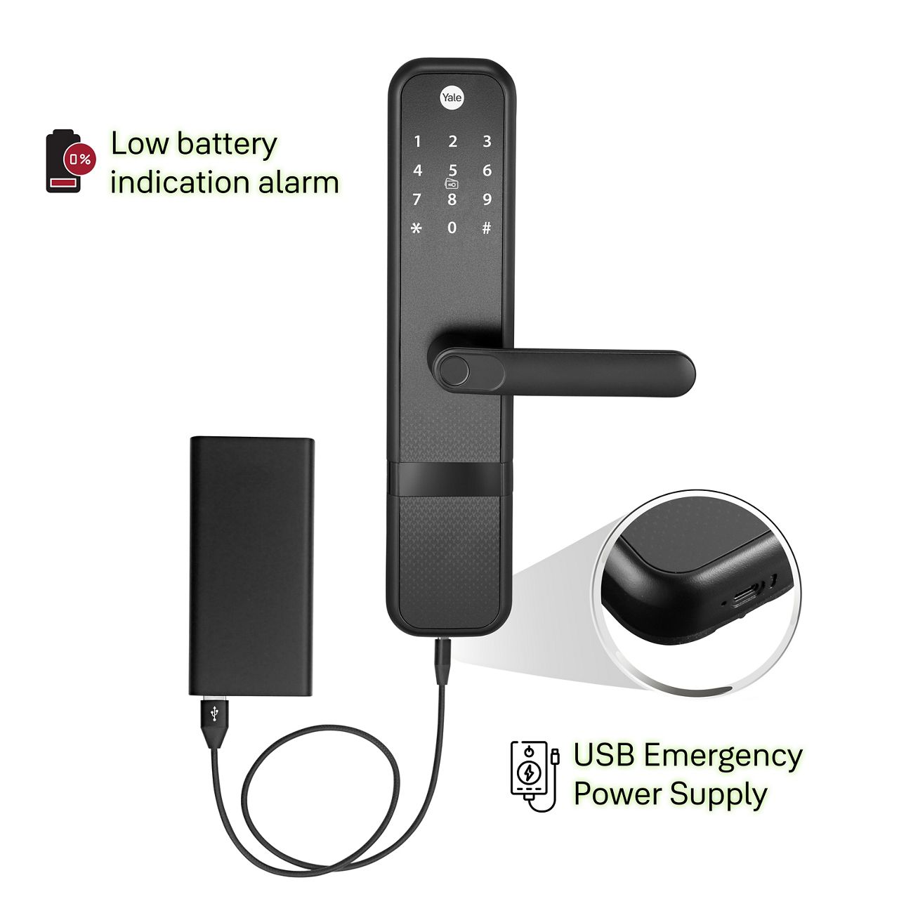 Yale Zuri is more than just a smart lock—it’s peace of mind, redefined. Designed with built-in Bluetooth, it seamlessly connects to the Yale Home App, giving you complete control over your door, no matter where you are.