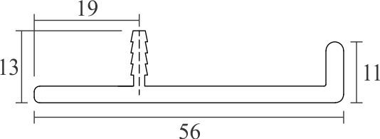 Image: Enox Aluminium Edge Profile EAPS-129 – sleek aluminium edge profile with handle