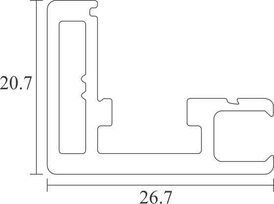 Image: Enox Aluminium Frame Profile EAPS-016 – frame profile in ALU / CP / SS finish