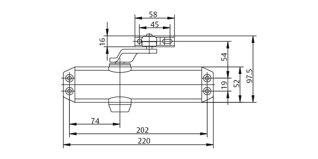 Image: dc120 dimensions front