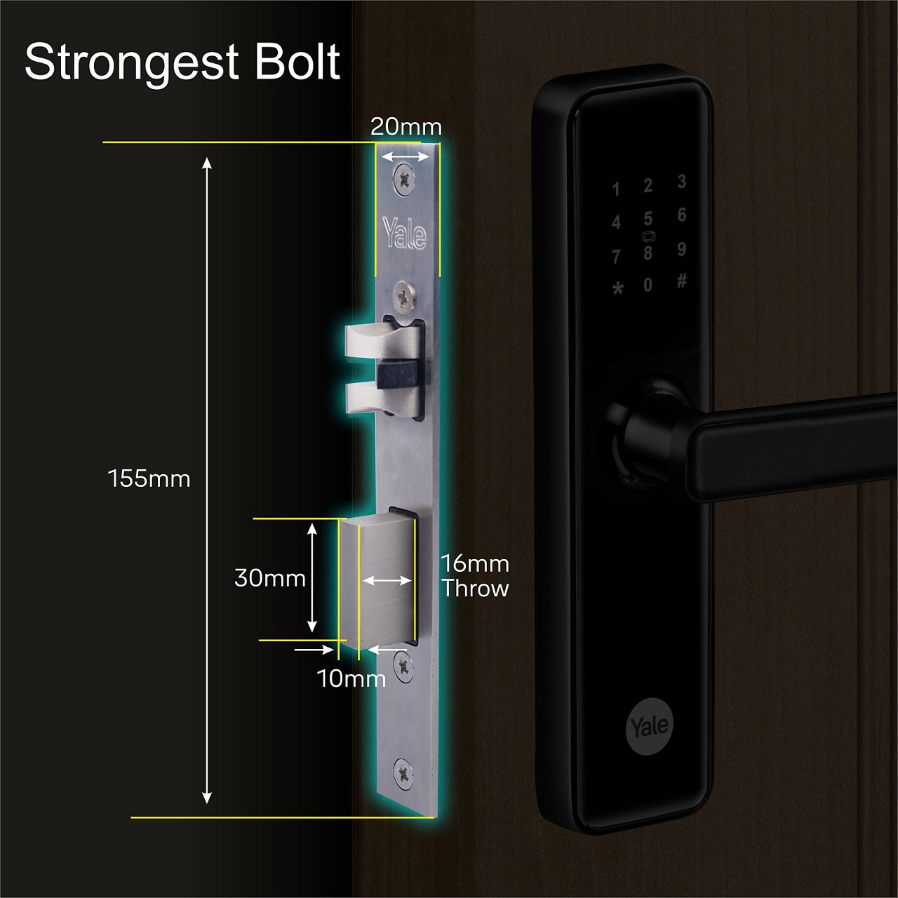 The Yale YDME50 Pro smart lock is a smart and extremely convenient solutions for your home. You can have all the various access option to enter your home either via our new card, personalized PIN code.