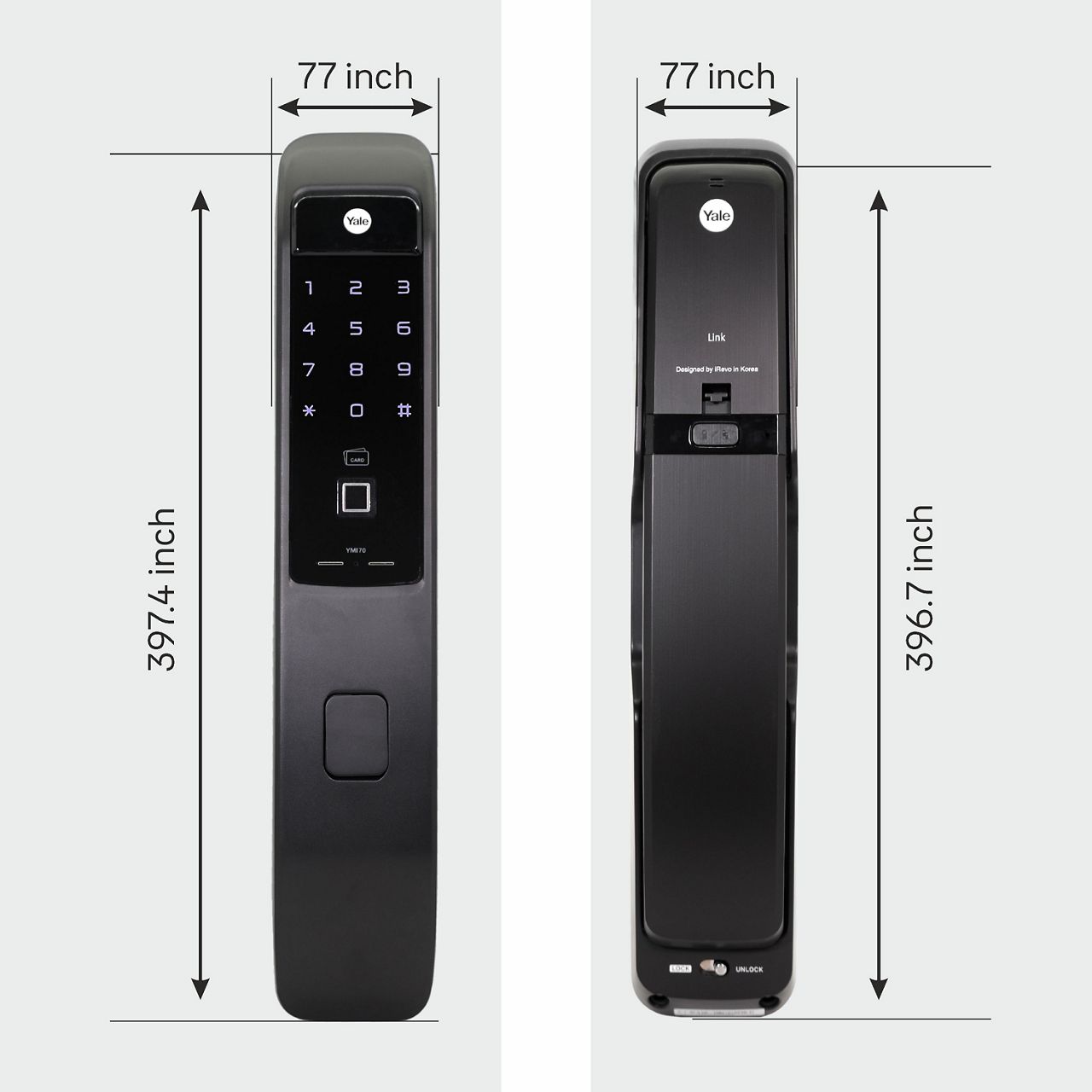 This all-new Push Pull Smart Lock YMI70A allows you to open door in various ways, so you can enjoy the access option either via fingerprint scan, personalized PIN code, RFID key tag or simply via Yale Home App.