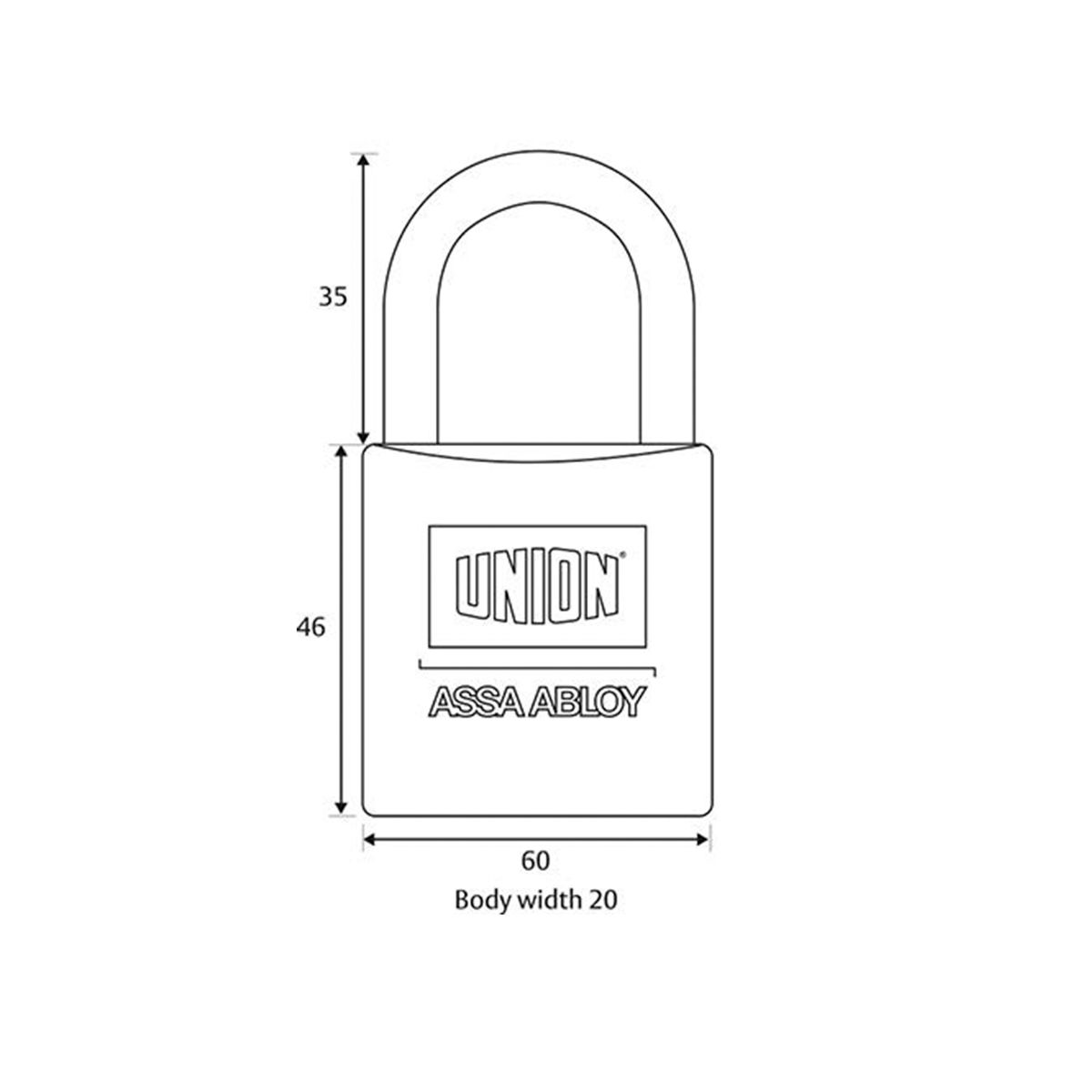 Image: 60mm Padlock Hardened Steel Shackle