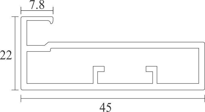 Image: Enox EAPS-004 Aluminium Frame Profile – aluminium frame profile in ALU/CP/SS finish