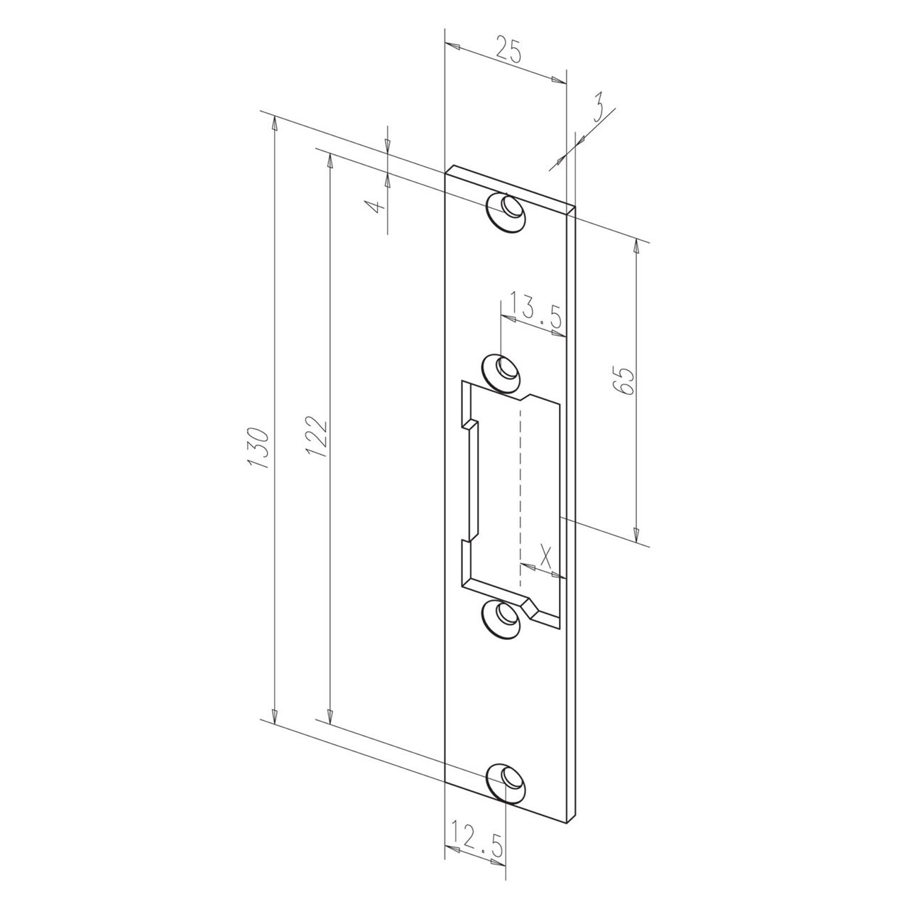 Image: Frontale 688 disegno con quote