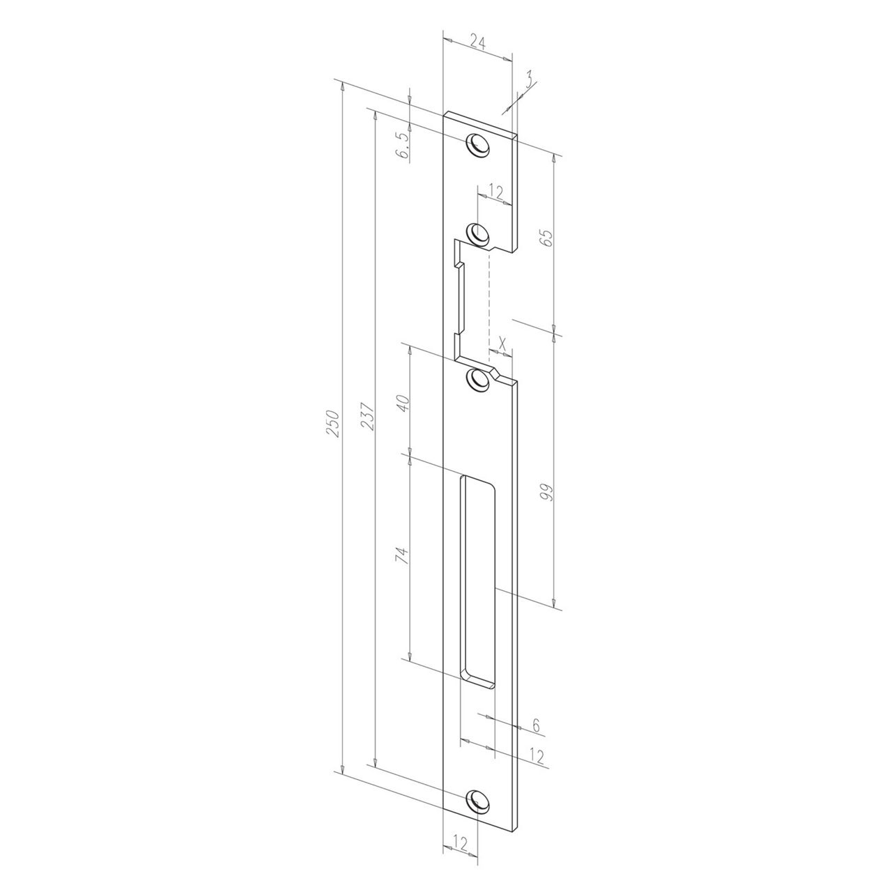 Image: Frontale 690 disegno con quote