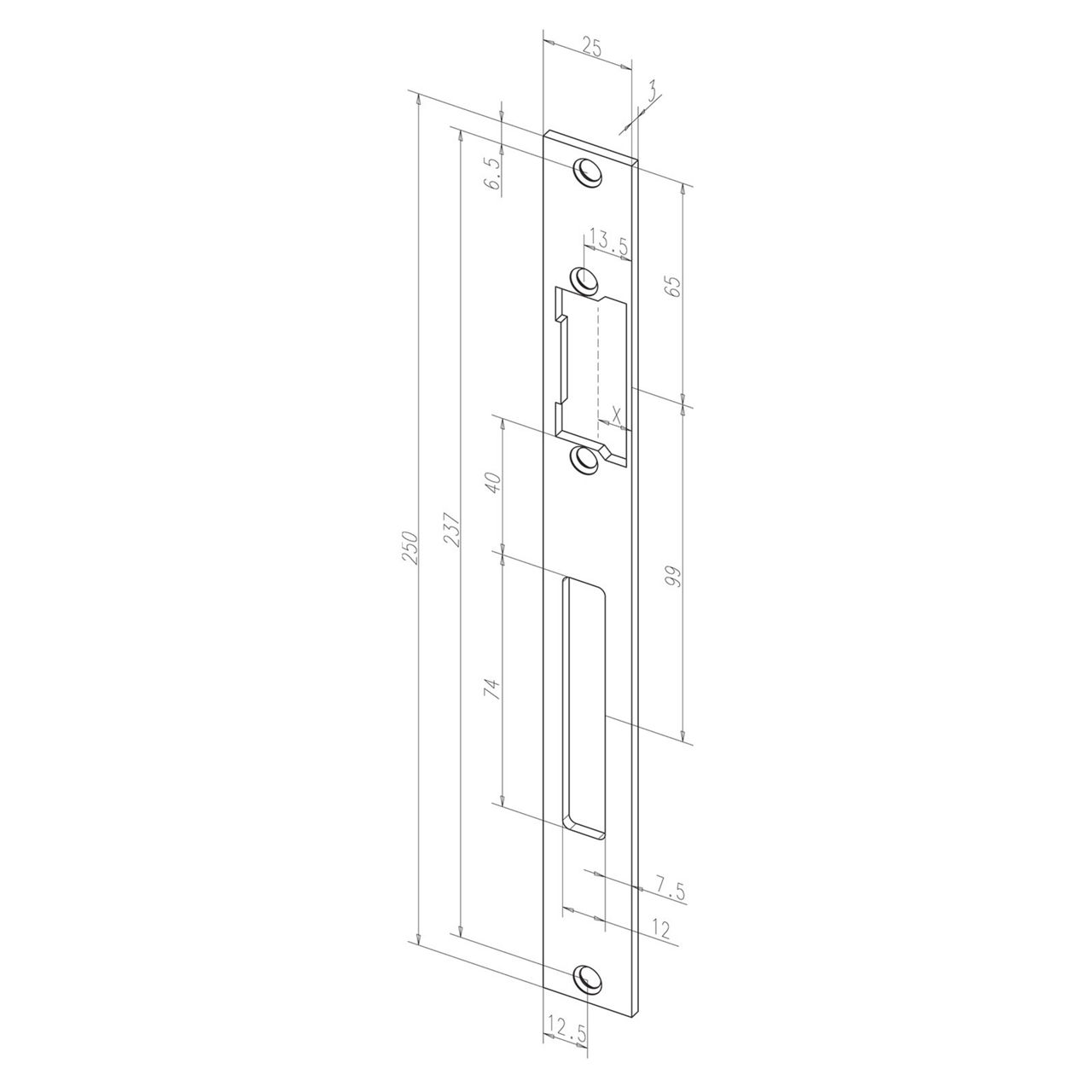 Image: Frontale 691 disegno con quote