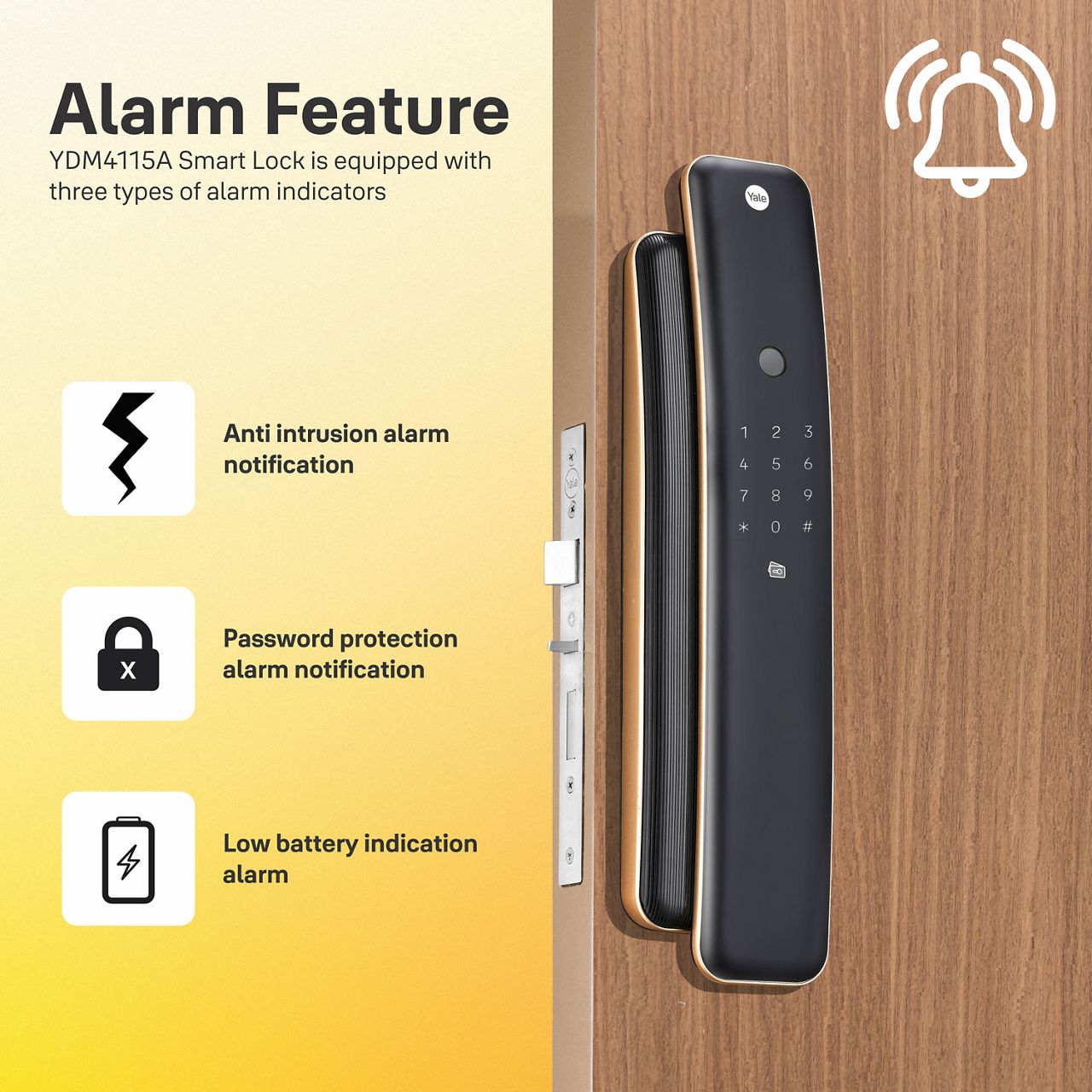 Yale Luna Pro is a cutting-edge smart lock that revolutionizes entrance security. Embracing an exclusive off-centred design, this lock ensures maximum safety while eliminating any risk of finger-pinching incidents.