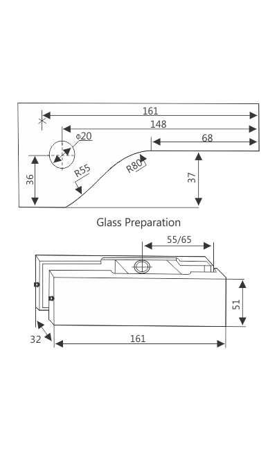 Image: 73835-enox-glass-patch-fitting-cutout-epf-701.jpg