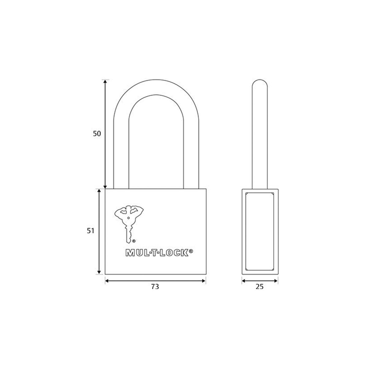 Image: 73mm Padlock with 13mm Hardened Steel