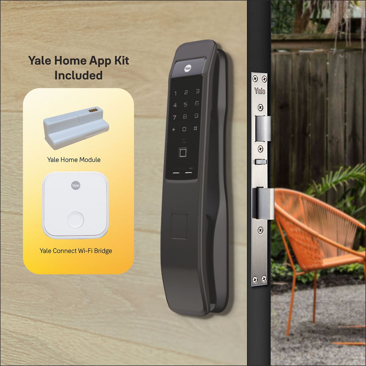 This all-new Push Pull Smart Lock YMI70A allows you to open door in various ways, so you can enjoy the access option either via fingerprint scan, personalized PIN code, RFID key tag or simply via Yale Home App.This all-new Push Pull Smart Lock YMI70A allo