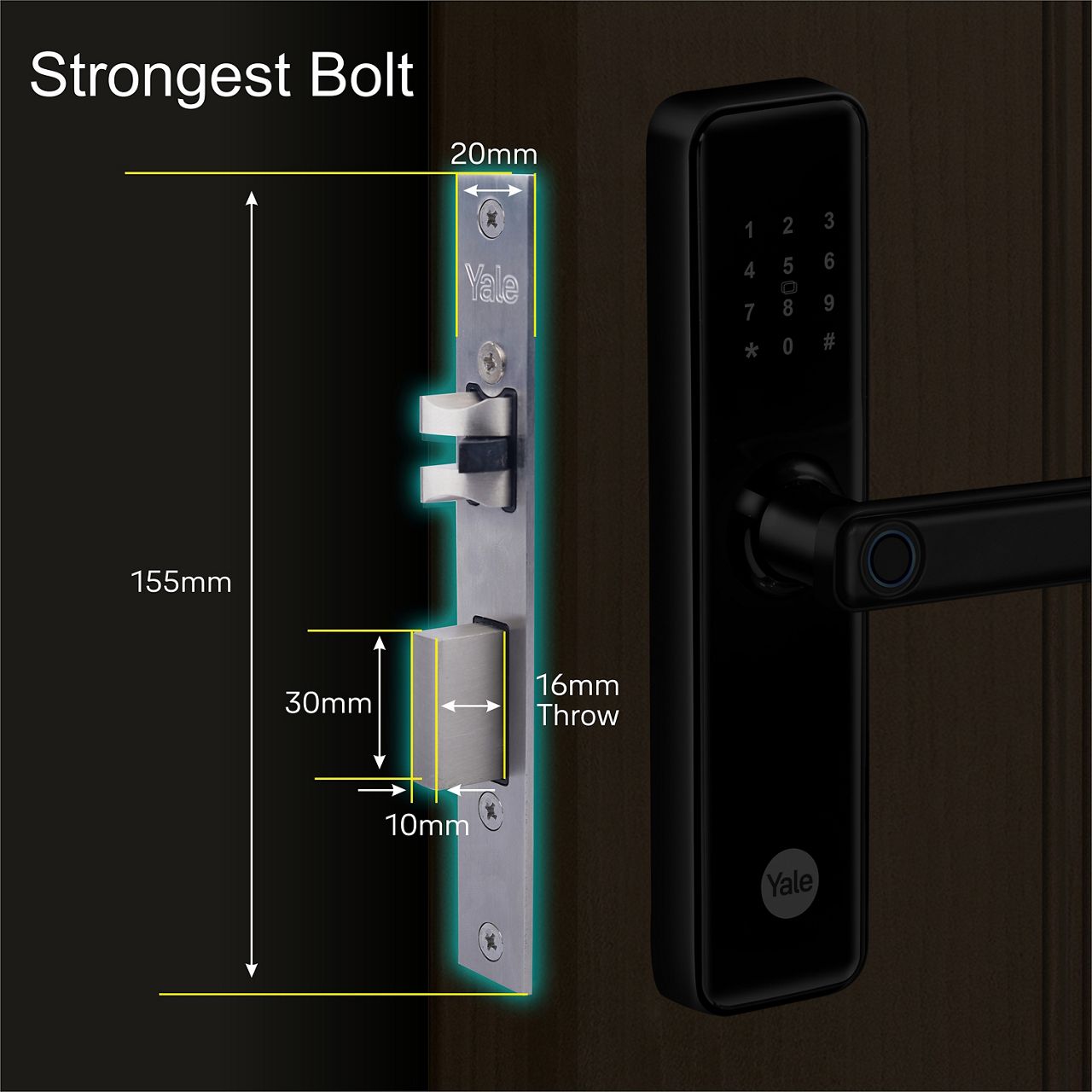The Yale YDME50 NxT smart lock is a smart and extremely convenient solutions for your home. You can have all the various access option to enter your home either via our new biometric fingerprint scan, personalized PIN code.